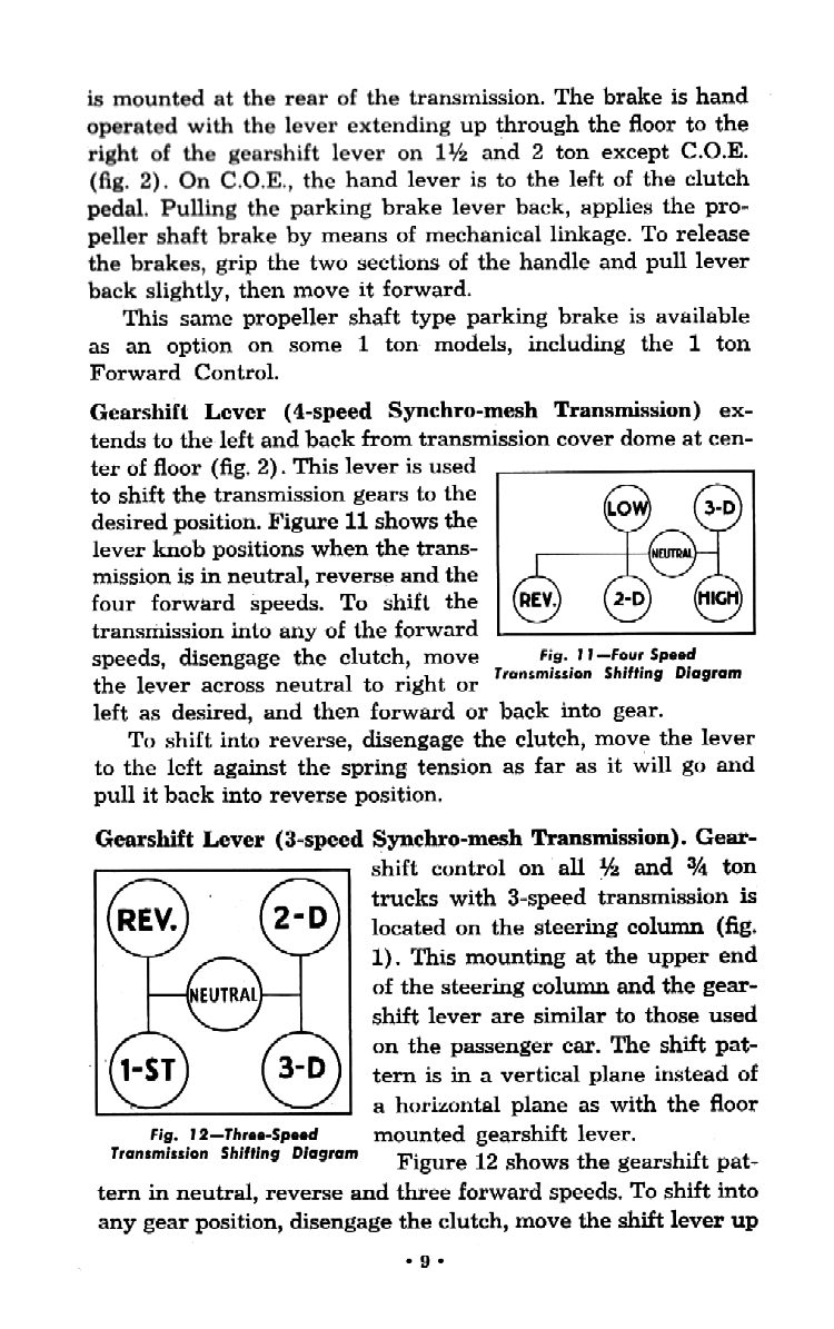 1953 Chevrolet Trucks Operators Manual Page 21
